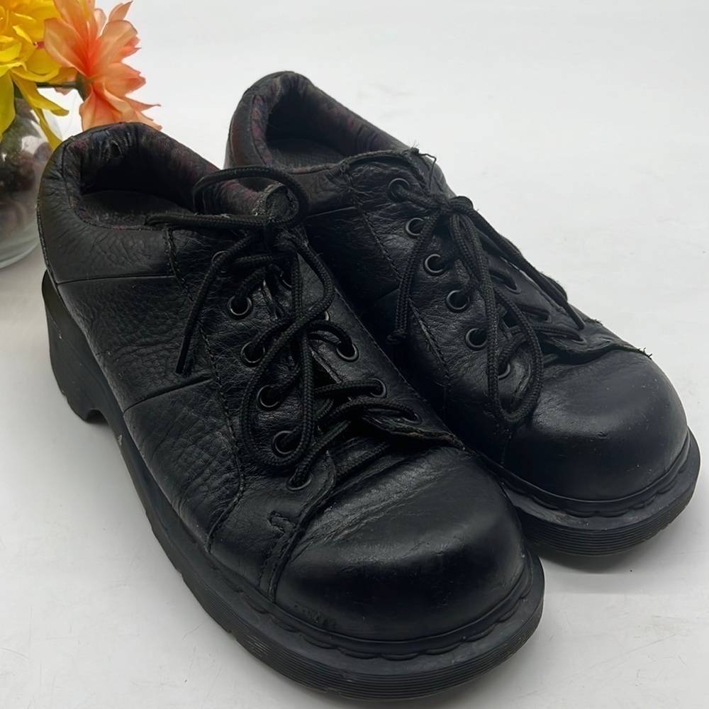 Dr. Martens Keanu Black Learger platform industrial standard insoles Sz 10